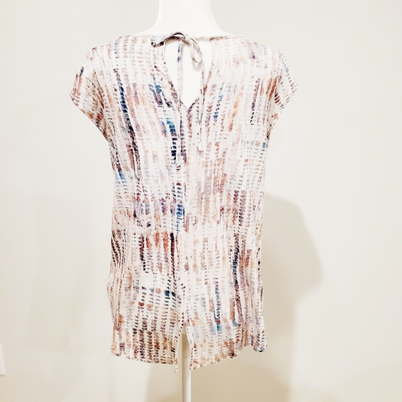 Cynthia Rowley Tie Dye 100% Linen Top - Picture 2 of 5